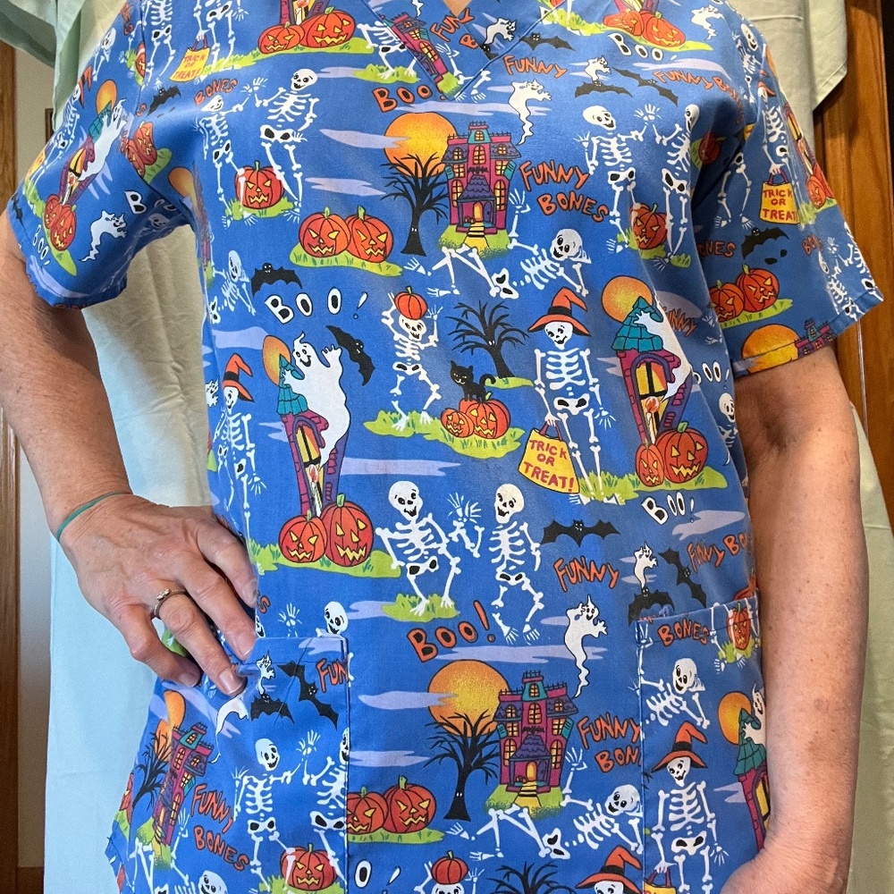 Halloween Scrub Top